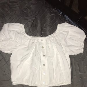 Candies white crop top